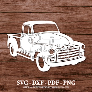 SVG Classic GMC Truck Pickup Silhouette Cut Files Designs, Clip Art, Paper, Craft, Laser, Cricut, Scan n Cut, Cameo and Printable