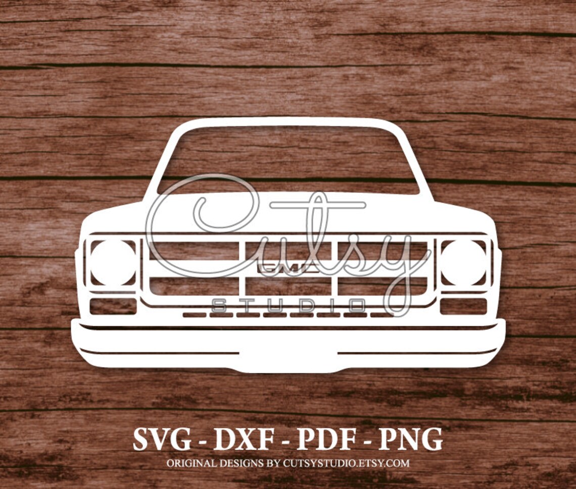 SVG GMC 1975 Pickup Truck Grill Silhouette Cut Files Designs, Clip Art ...