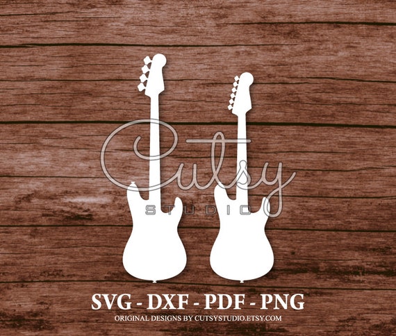 Download Svg Electric Lead And Bass Guitar Silhouette Cut Files Designs Clip Art Paper Craft Laser Cricut Scan N Cut Cameo And Printable