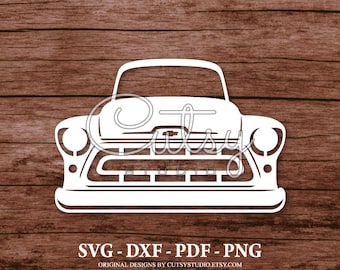 SVG Chevy Truck 1950 Grill Silhouette Cut Files Designs, Clip Art, Paper, Craft, Laser, Cricut, Scan n Cut, Cameo and Printable