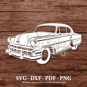 SVG Chevrolet Bel Air Silhouette Cut Files Designs, Clip Art, Paper, Craft, Laser, Cricut, Scan n Cut, Cameo and Printable