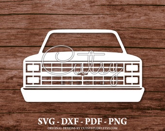 SVG Chevrolet C-10 Pickup Truck 1983 Silhouette Cut Files Designs, Clip Art, Paper, Craft, Laser, Cricut, Scan n Cut, Cameo and Printable