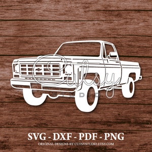SVG Chevy C10  (1979-1980) Silhouette Cut Files Designs, Clip Art, Paper, Craft, Laser, Cricut, Scan n Cut, Cameo and Printable