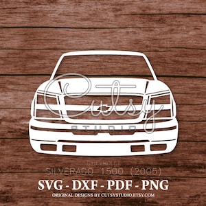 SVG Chevy Silverado K-1500 (2005) silhouet snijden bestanden ontwerpen, illustraties, papier, ambacht, laser, Cricut, scan en knippen, cameo en afdrukbaar