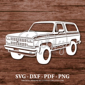 SVG Chevrolet K5 Blazer Silhouette Cut Files Designs, Clip Art, Paper, Craft, Laser, Cricut, Scan n Cut, Cameo and Printable