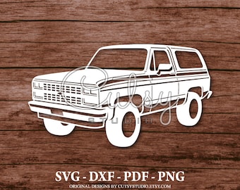 Silhouette de blazer Chevrolet K5 SVG, fichiers de coupe, clipart, papier, création d'artisanat, laser, Cricut, Scan n Cut, camée et imprimable