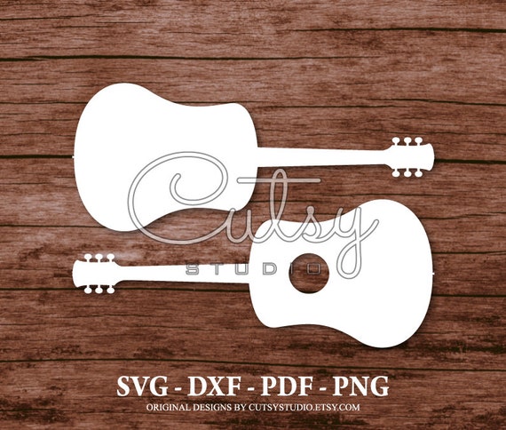 Download Svg Wood Classic Guitar Acoustic Silhouette Cut Files Designs Etsy