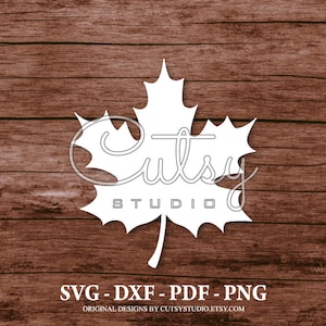SVG Ahornblatt Silhouette Schnittdateien Designs, Clip Art, Papier, Handwerk, Laser, Cricut, Scan n Cut, Cameo und Printable