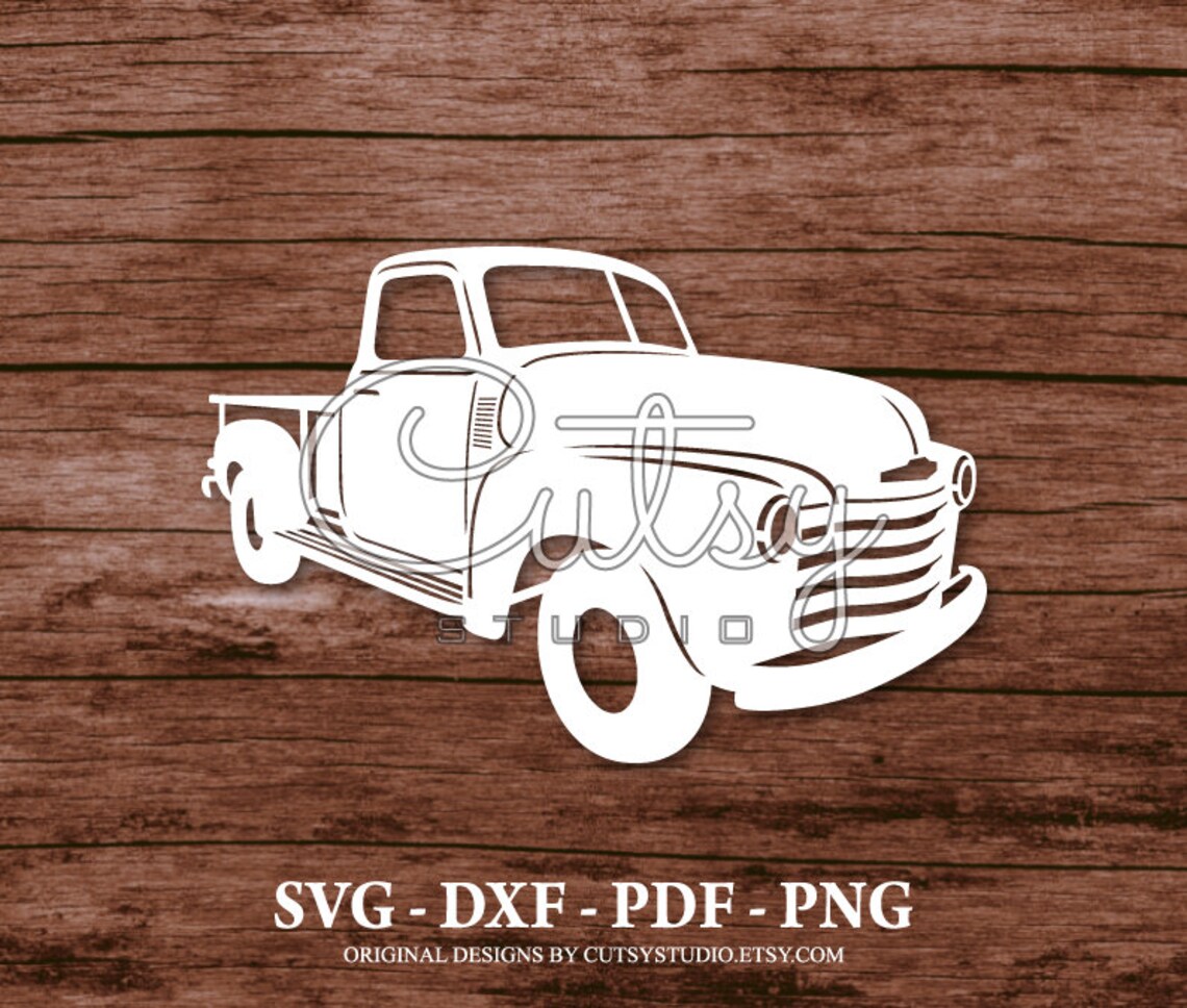 SVG Chevy 3600 (1948-1950) Truck Silhouette Cut Files Designs, Clip Art ...