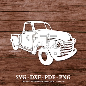 SVG Chevy 3600 (1948-1950) Truck Silhouette Cut Files Designs, Clip Art, Paper, Craft, Laser, Cricut, Scan n Cut, Cameo and Printable