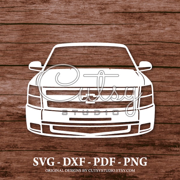 SVG Chevy Silverado 1500 LS (2010) Silhouette Cut Files Designs, Clip Art, Paper, Craft, Laser, Cricut, Scan n Cut, Cameo and Printable