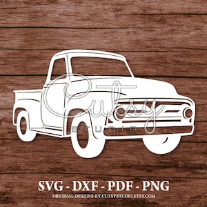 SVG Vintage Ford Truck Silhouette Cut Files Designs, Clip Art, Paper, Craft, Laser, Cricut, Scan n Cut, Cameo and Printable