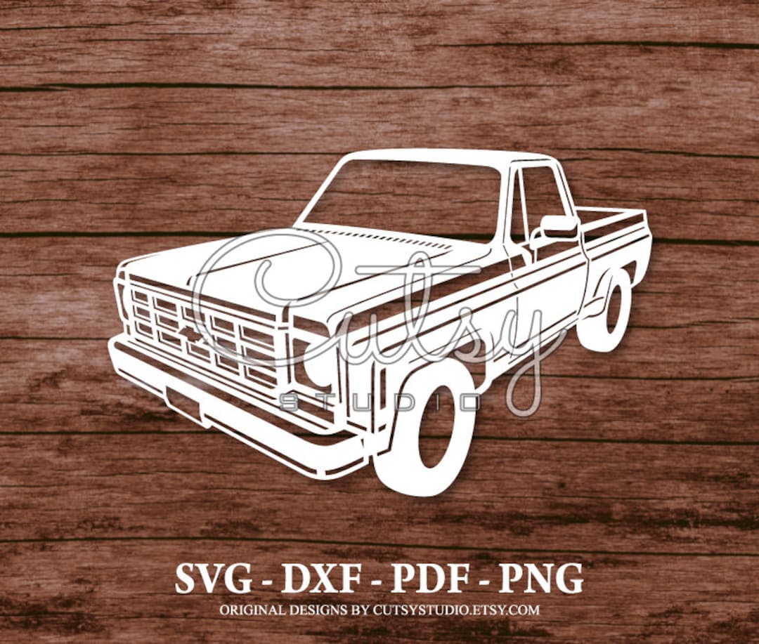 SVG Chevrolet Bonanza C10 1977 Silhouette Cut Files Designs, Clip Art ...