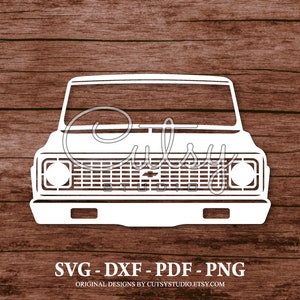 SVG Chevy K10 1970-1974 Old Truck Silhouette Cut Files Designs, Clip Art, Paper, Craft, Laser, Cricut, Scan n Cut, Cameo and Printable