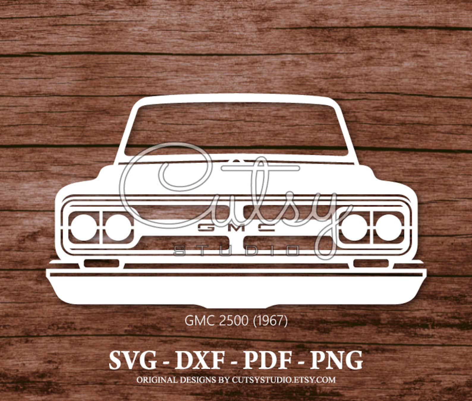 SVG GMC Pickup Truck 1967 Grill Silhouette Cut Files Designs Etsy Canada