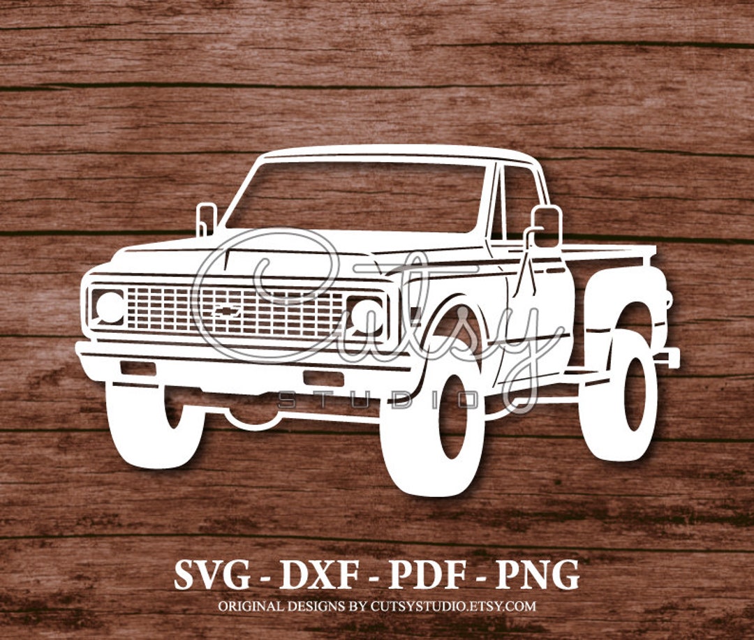 SVG Chevy K-10 Pickup Truck Silhouette Cut Files Designs, Clip Art ...