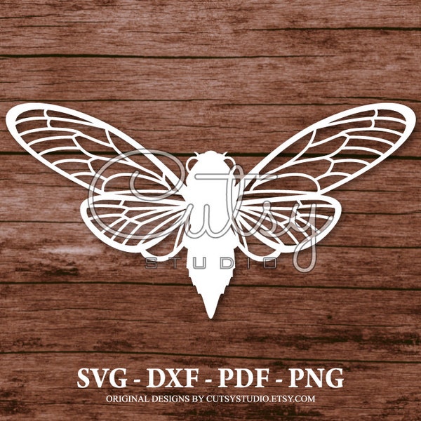 SVG Cicada Wings Texture Silhouette Cut Files Designs, Clip Art, Paper, Craft, Laser, Cricut, Scan n Cut, Cameo and Printable