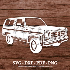 SVG CHEVY BLAZER K5 Silhouette Cut Files Designs, Clip Art, Paper, Craft, Laser, Cricut, Scan n Cut, Cameo and Printable