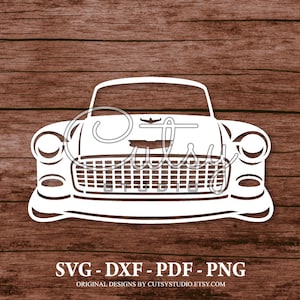 SVG Chevrolet Bel Air 1955 Grill Silhouette Cut Files Designs, Clip Art, Paper, Craft, Laser, Cricut, Scan n Cut, Cameo and Printable