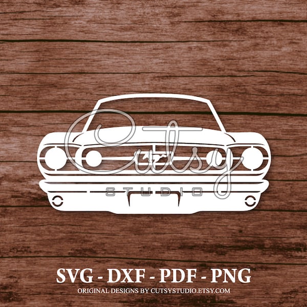 SVG Ford Mustang Classic Grill Silhouette Cut Files Designs, Clip Art, Paper, Craft, Laser, Cricut, Scan n Cut, Cameo and Printable