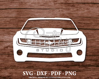 Silhouette Chevy Camaro 2010 SVG, fichiers de coupe, clipart, papier, créations artisanales, laser, Cricut, Scan n Cut, camée et imprimable