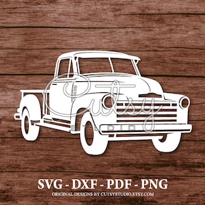 SVG Chevy 3100 Pickup Truck Silhouette Cut Files Designs, Clip Art, Paper, Craft, Laser, Cricut, Scan n Cut, Cameo and Printable