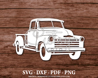 SVG Chevy 3100 Pickup Truck Silhouette Cut Files Designs, Clip Art, Paper, Craft, Laser, Cricut, Scan n Cut, Cameo and Printable