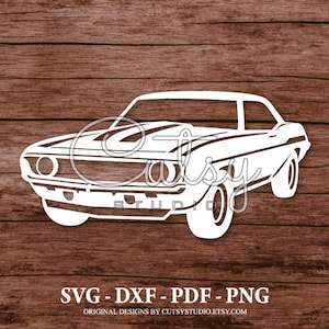 SVG Vintage Chevrolet Camaro Silhouette taglia file disegni, clip art, carta, artigianato, laser, Cricut, scansione n taglio, cameo e stampabile