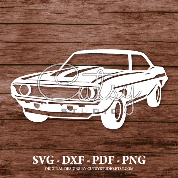 SVG Vintage Chevrolet Camaro Silhouette Cut Files Designs, Clip Art, Paper, Craft, Laser, Cricut, Scan n Cut, Cameo and Printable