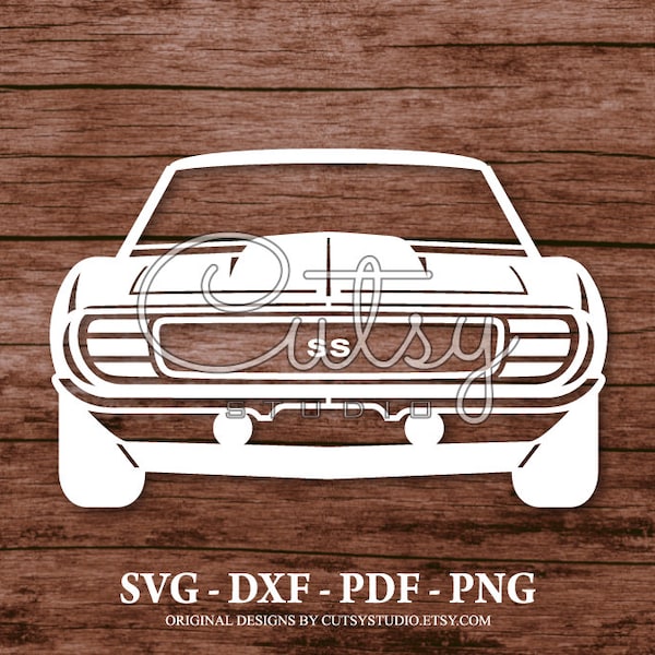 SVG Chevrolet Camaro First Generation Silhouette Cut Files Designs, Clip Art, Paper, Craft, Laser, Cricut, Scan n Cut, Cameo and Printable