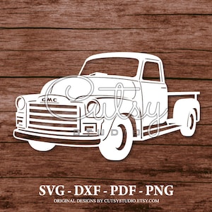 SVG GMC 3100 Pickup Truck Silhouette Cut Files Designs, Clip Art, Paper, Craft, Laser, Cricut, Scan n Cut, Cameo and Printable