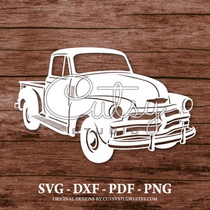 SVG Chevy 3100 (1954) Silhouette Cut Files Designs, Clip Art, Paper, Craft, Laser, Cricut, Scan n Cut, Cameo and Printable