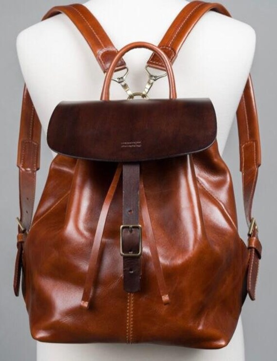 real leather backpack womens