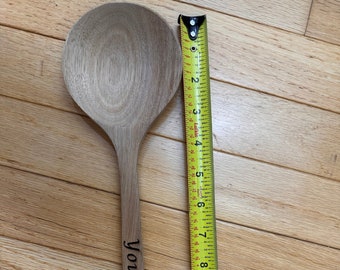 13-Inch Laser-Engraved Wooden Kitchen Spoon (1)