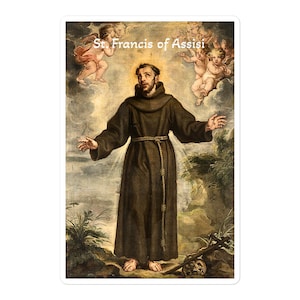 St Francis of Assisi Bubble-free stickers