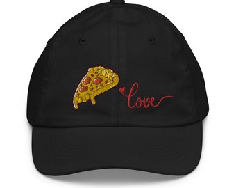 Youth Pizza Love Baseball Cap