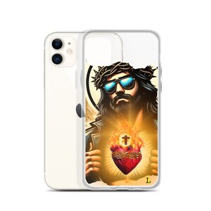 Jesus Sacred Heart Sunglasses Clear Case for iPhone®
