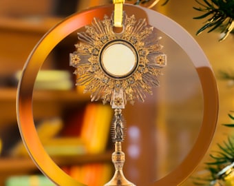 Eucharist Monstrance Glass Ornaments
