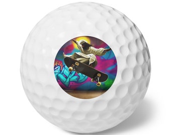 Jesus Skateboarding Golf Balls, 6pcs