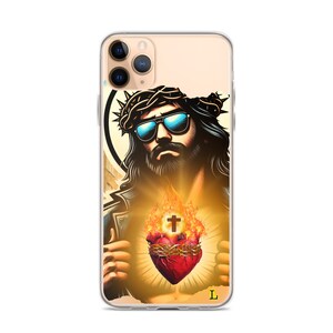 Jesus Sacred Heart Sunglasses Clear Case for iPhone®