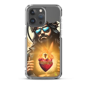 Jesus Sacred Heart Sunglasses Clear Case for iPhone®