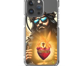 Jesus Sacred Heart Sunglasses Clear Case for iPhone®