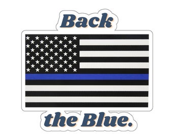 Back the Blue Kiss-Cut Stickers
