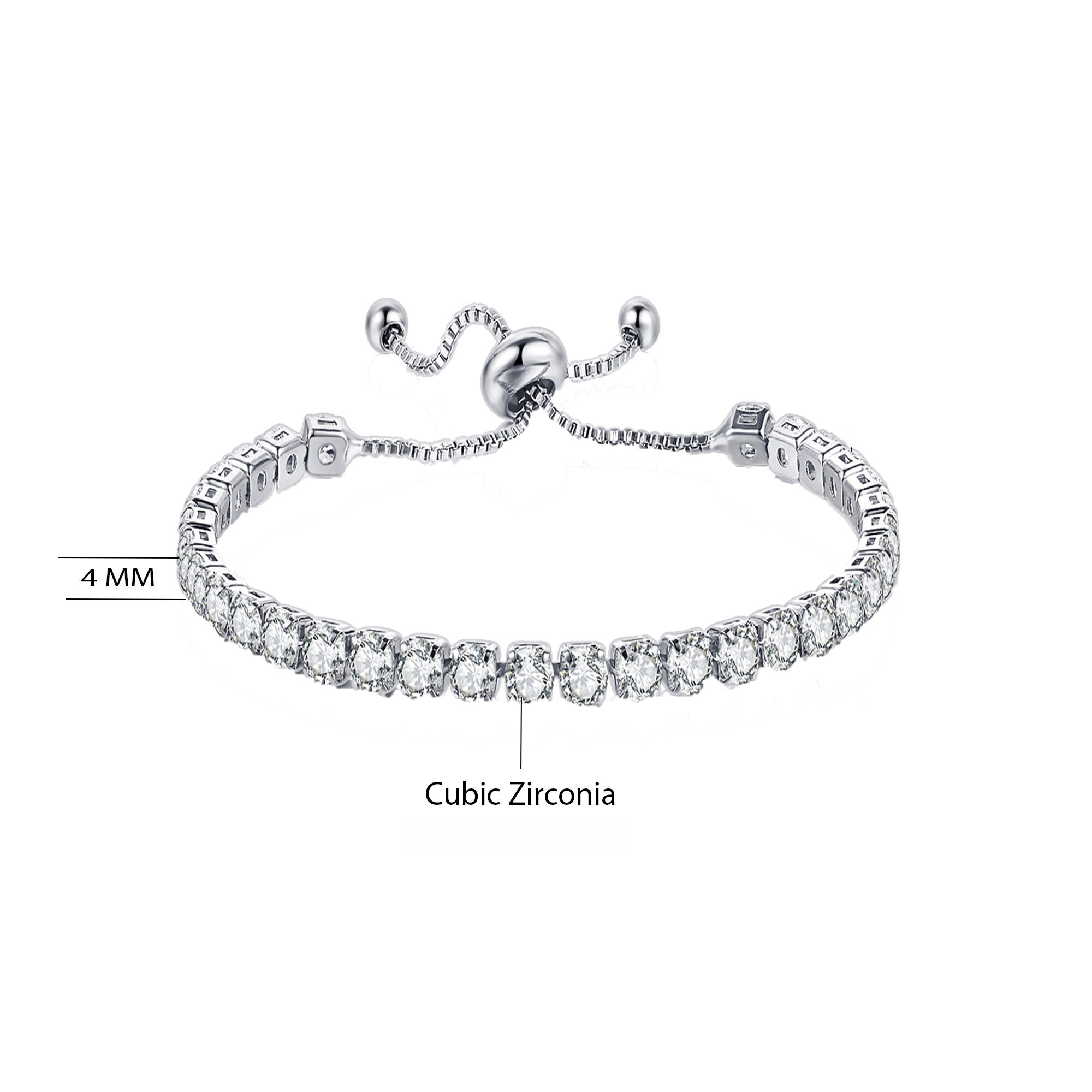 Swarovski Tennis Bracelet Swarovski 4mm CZ Diamonds Tennis Bracelet