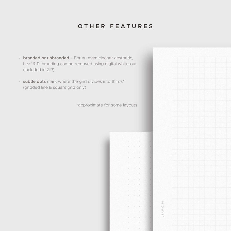 dot grid graph paper set 5mm grid a4 letter pdf etsy