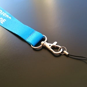 Gedruckte Schlüsselbänder Personalisierte Benutzerdefiniert Jede Textfarbe Lanyard Sicherheitsbruch ID-Kartenhalter. Besuchersicherheit Firmenevent Schule Showpersonal Bild 6