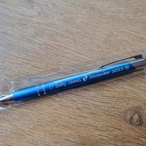 Personalised Wedding Favour Pens , pen for any occasion with your text. Great for events Baby shower Birthday Hen Graduation image 7