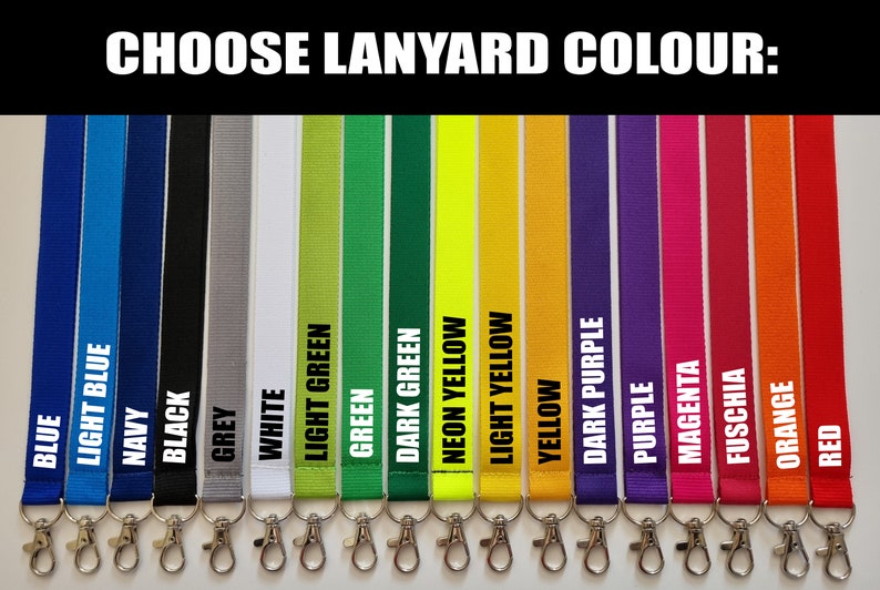 Personalised Lanyard Custom made Any Text Colour Printed Lanyards Safety Break ID card Holder Badge. Staff NHS Teacher image 6