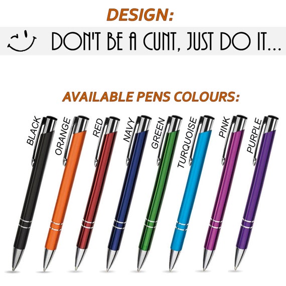 5x Rude Pens For Adults Ballpoint Novelty Stationery Funny Work Profanity P2