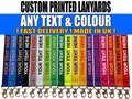 Personalised Lanyard Custom made Any Text Colour Printed Lanyards Safety Break ID card Holder Badge. Staff NHS Teacher product logo